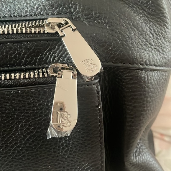 Bostanten Black Pebble Genuine Leather Tote - Picture 9 of 15